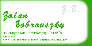 zalan bobrovszky business card